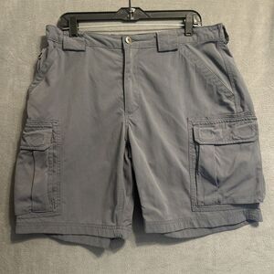 Duluth Dry on the Fly Shorts Mens‎ Large Cargo Pockets Gray 9" Work Hiking